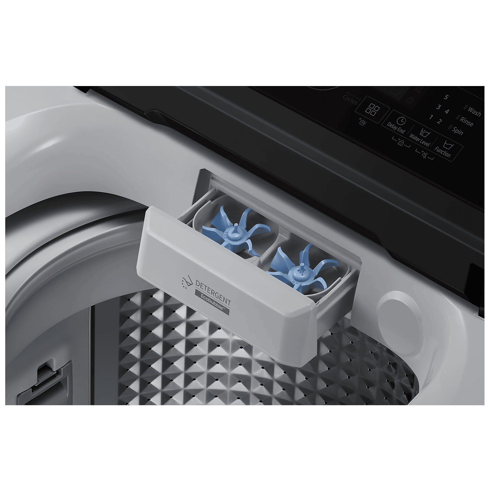 SAMSUNG 7 kg 5 Star Fully Automatic Top Load Washing Machine (WA70BG4441BYTL, Diamond Drum, Lavender Gray)