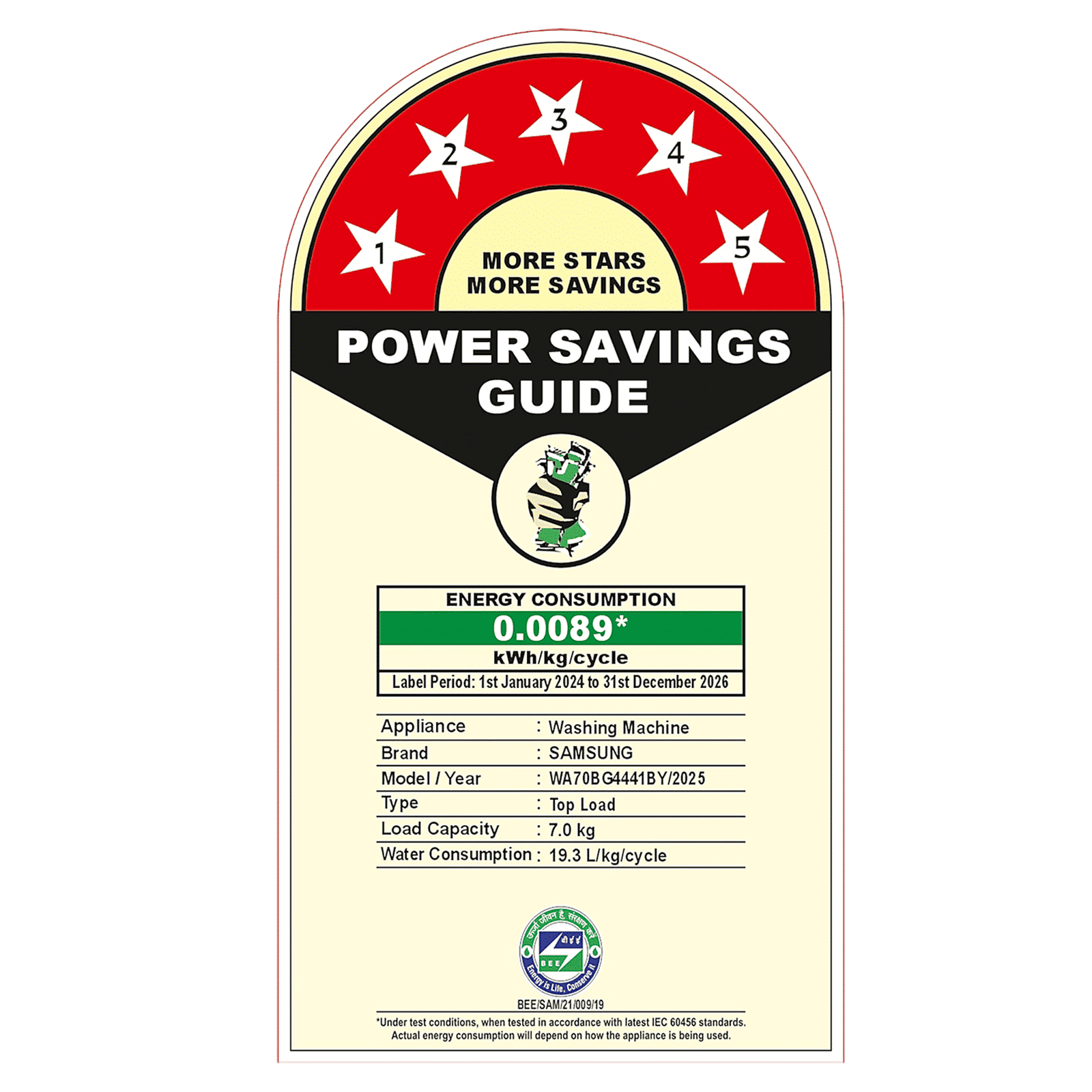 SAMSUNG 7 kg 5 Star Fully Automatic Top Load Washing Machine (WA70BG4441BYTL, Diamond Drum, Lavender Gray)