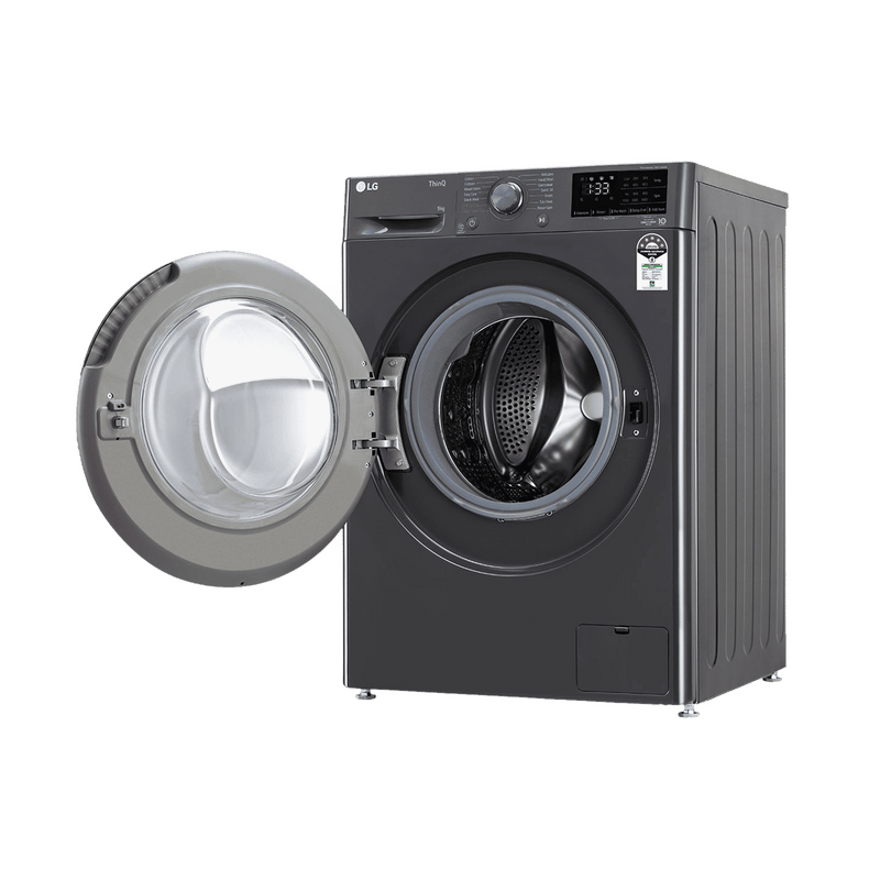 LG 9kg 5 Star Fully Automatic Front Load Washing Machine (FHV1409Z4M.ABMQEIL, LG ThinQ with Wi-Fi, Middle Black)