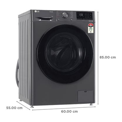 LG 9kg 5 Star Fully Automatic Front Load Washing Machine (FHV1409Z4M.ABMQEIL, LG ThinQ with Wi-Fi, Middle Black)