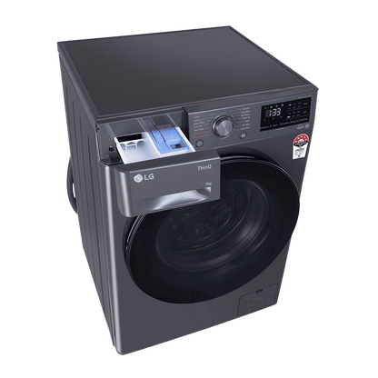 LG 9kg 5 Star Fully Automatic Front Load Washing Machine (FHV1409Z4M.ABMQEIL, LG ThinQ with Wi-Fi, Middle Black)