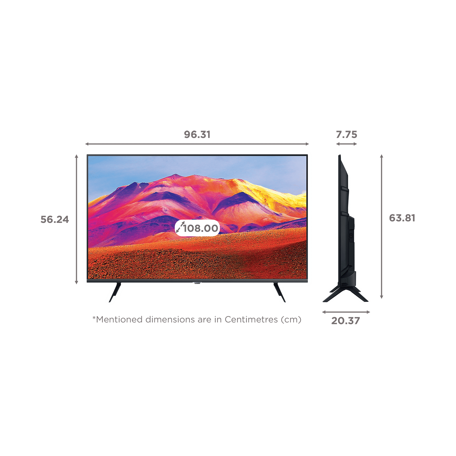 SAMSUNG Series 5 108 cm (43 inch) Full HD LED Tizen TV with Hyper Real Picture Processor (2022 model)