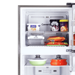 LG 288 Litres 2 Star Frost Free Double Door Convertible Refrigerator with Multi Air Flow (GL-S322SPZY.APZZEB, Shiny Steel)