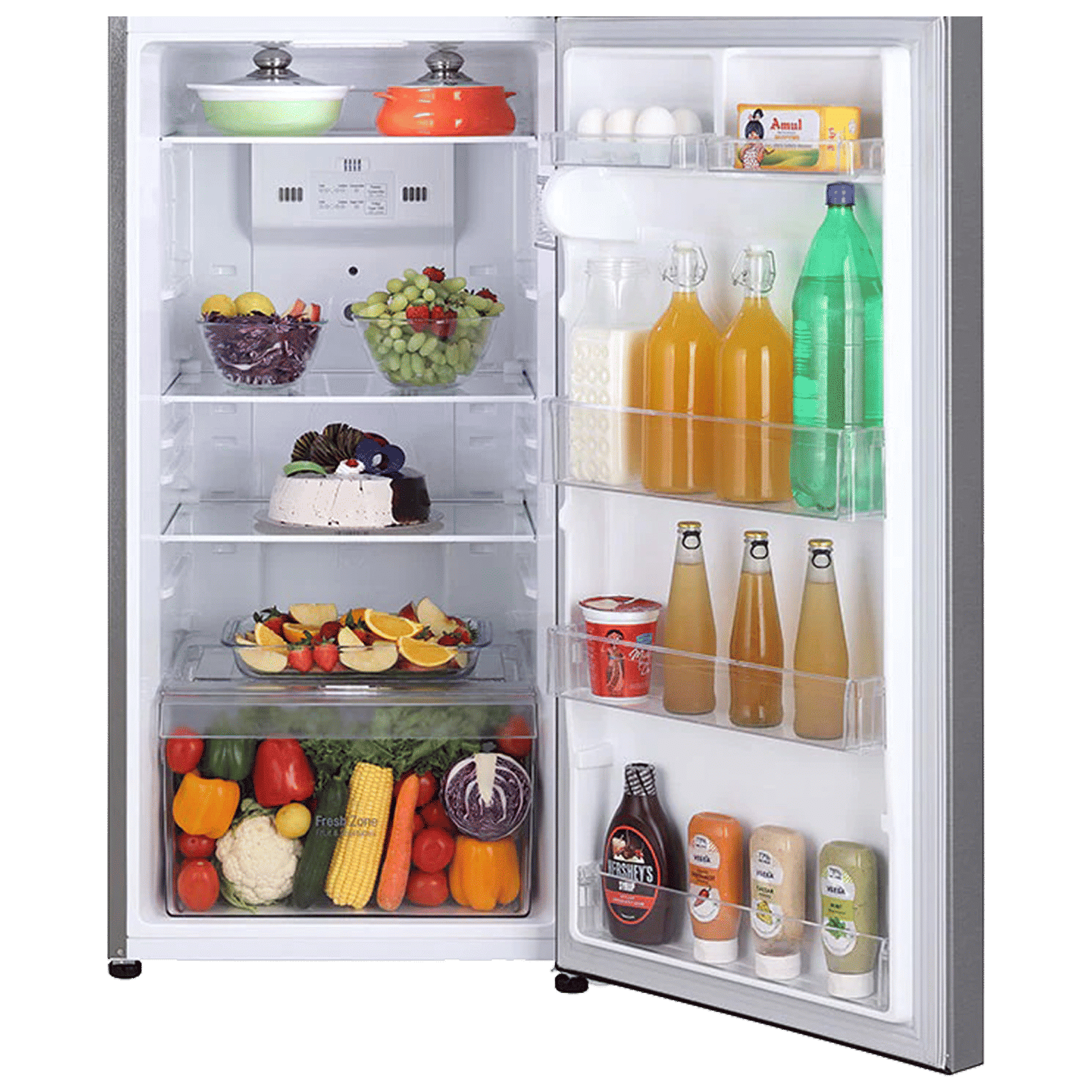 LG 288 Litres 2 Star Frost Free Double Door Convertible Refrigerator with Multi Air Flow (GL-S322SPZY.APZZEB, Shiny Steel)