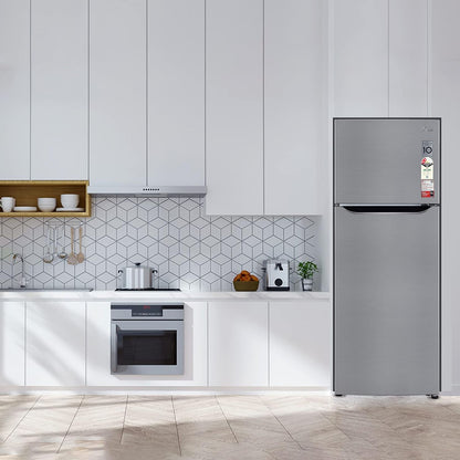 LG 288 Litres 2 Star Frost Free Double Door Convertible Refrigerator with Multi Air Flow (GL-S322SPZY.APZZEB, Shiny Steel)