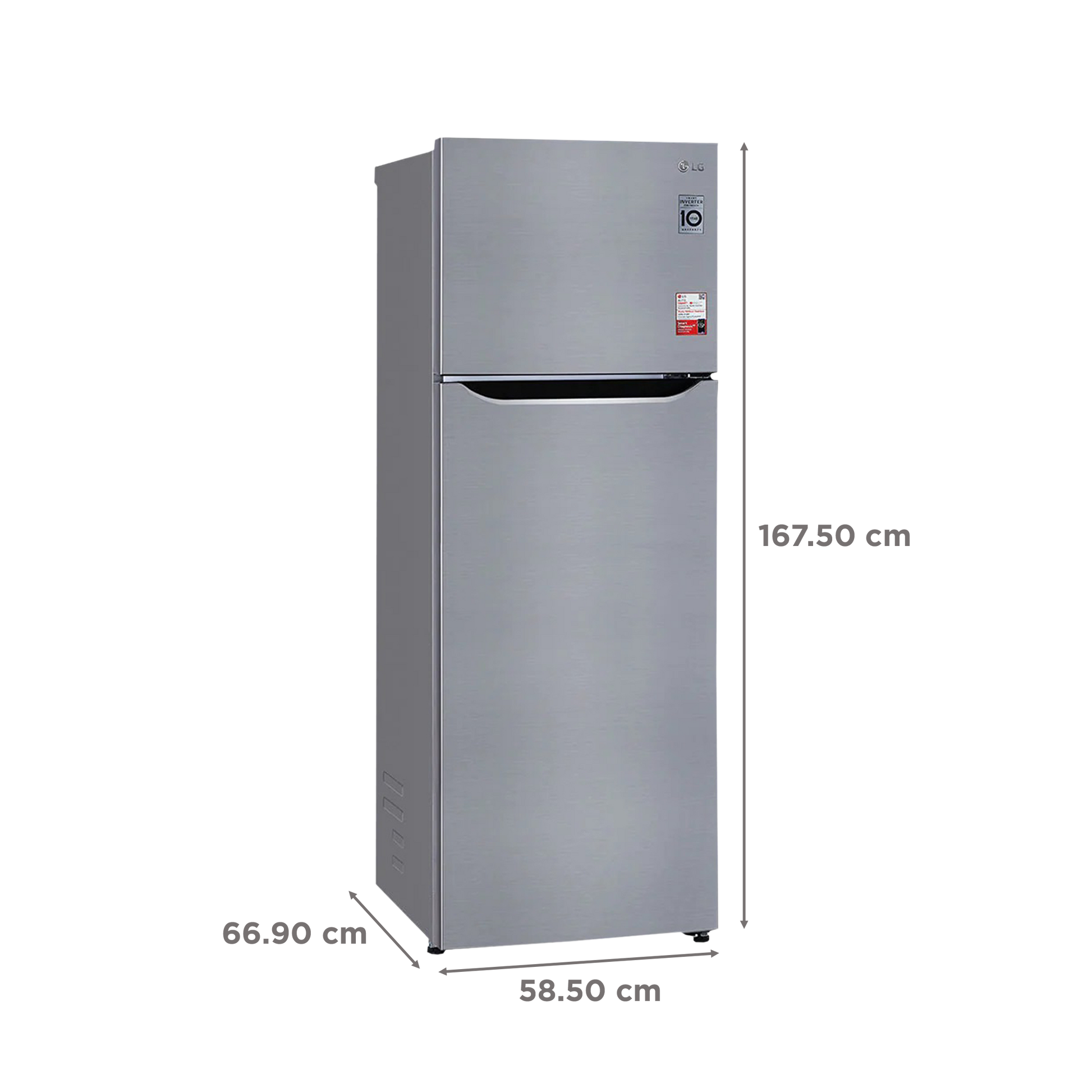 LG 288 Litres 2 Star Frost Free Double Door Convertible Refrigerator with Multi Air Flow (GL-S322SPZY.APZZEB, Shiny Steel)
