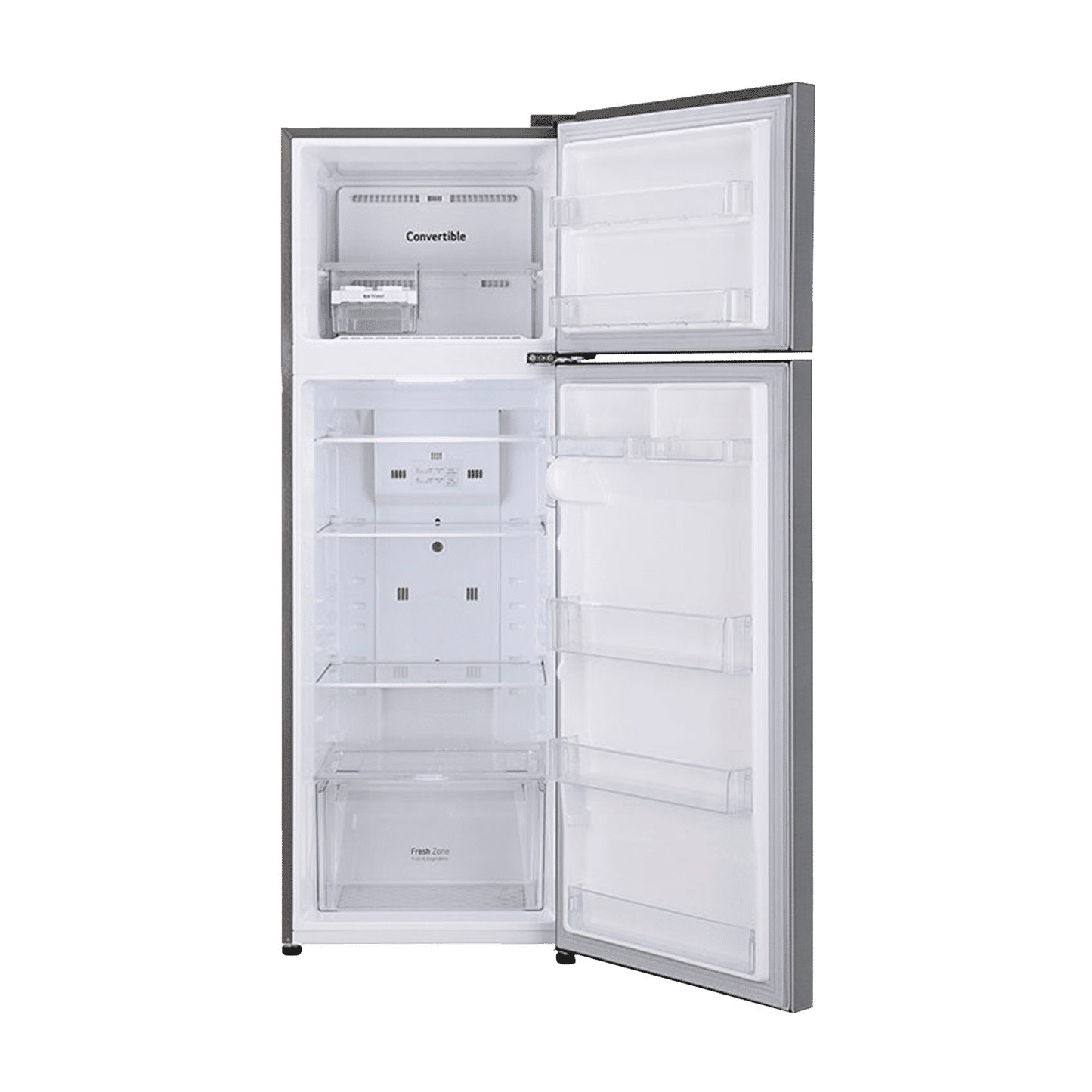LG 288 Litres 2 Star Frost Free Double Door Convertible Refrigerator with Multi Air Flow (GL-S322SPZY.APZZEB, Shiny Steel)