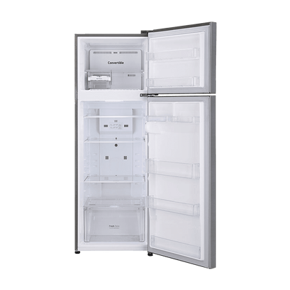 LG 288 Litres 2 Star Frost Free Double Door Convertible Refrigerator with Multi Air Flow (GL-S322SPZY.APZZEB, Shiny Steel)
