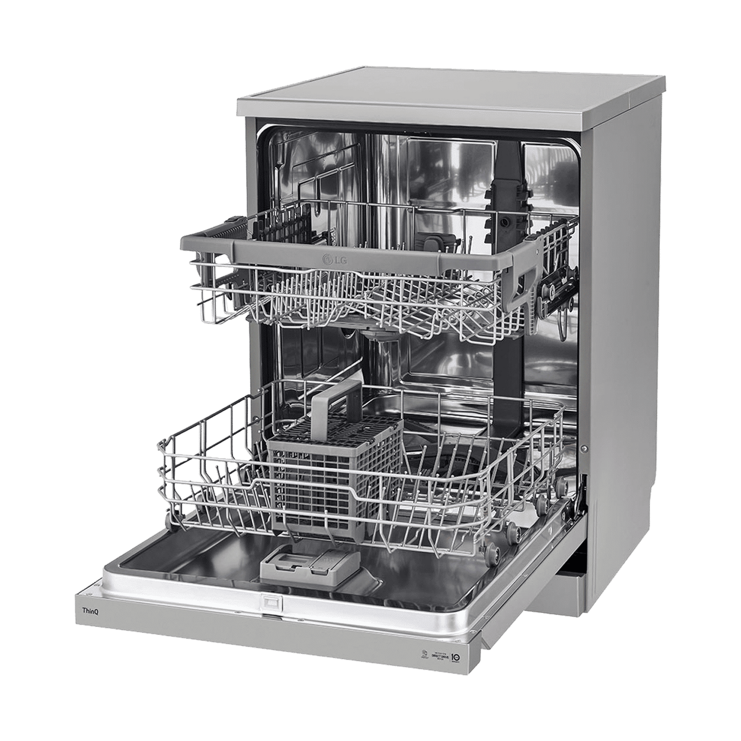 LG 14 Place Settings Free Standing Dishwasher with Inverter Direct Drive (Silver)