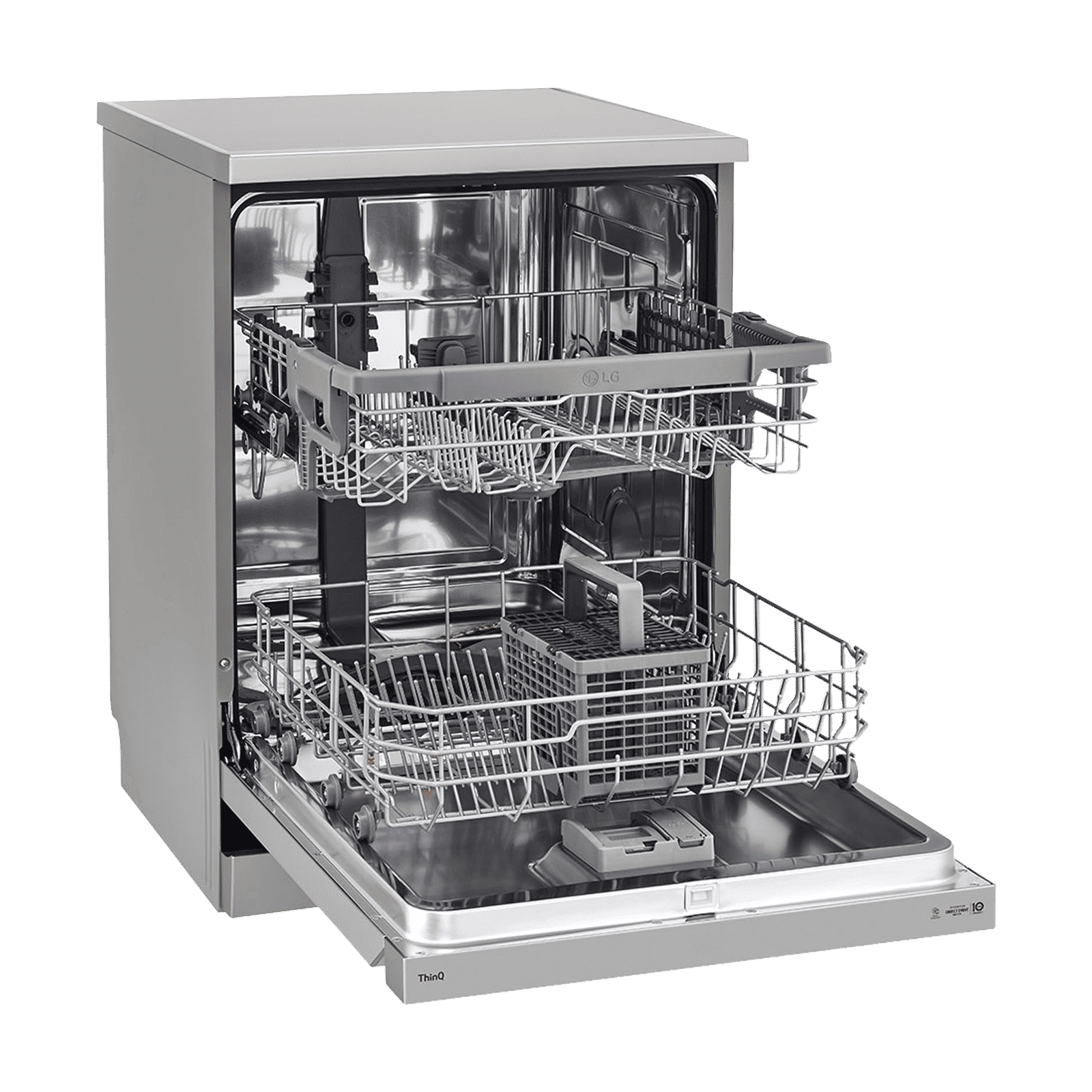 LG 14 Place Settings Free Standing Dishwasher with Inverter Direct Drive (Silver)