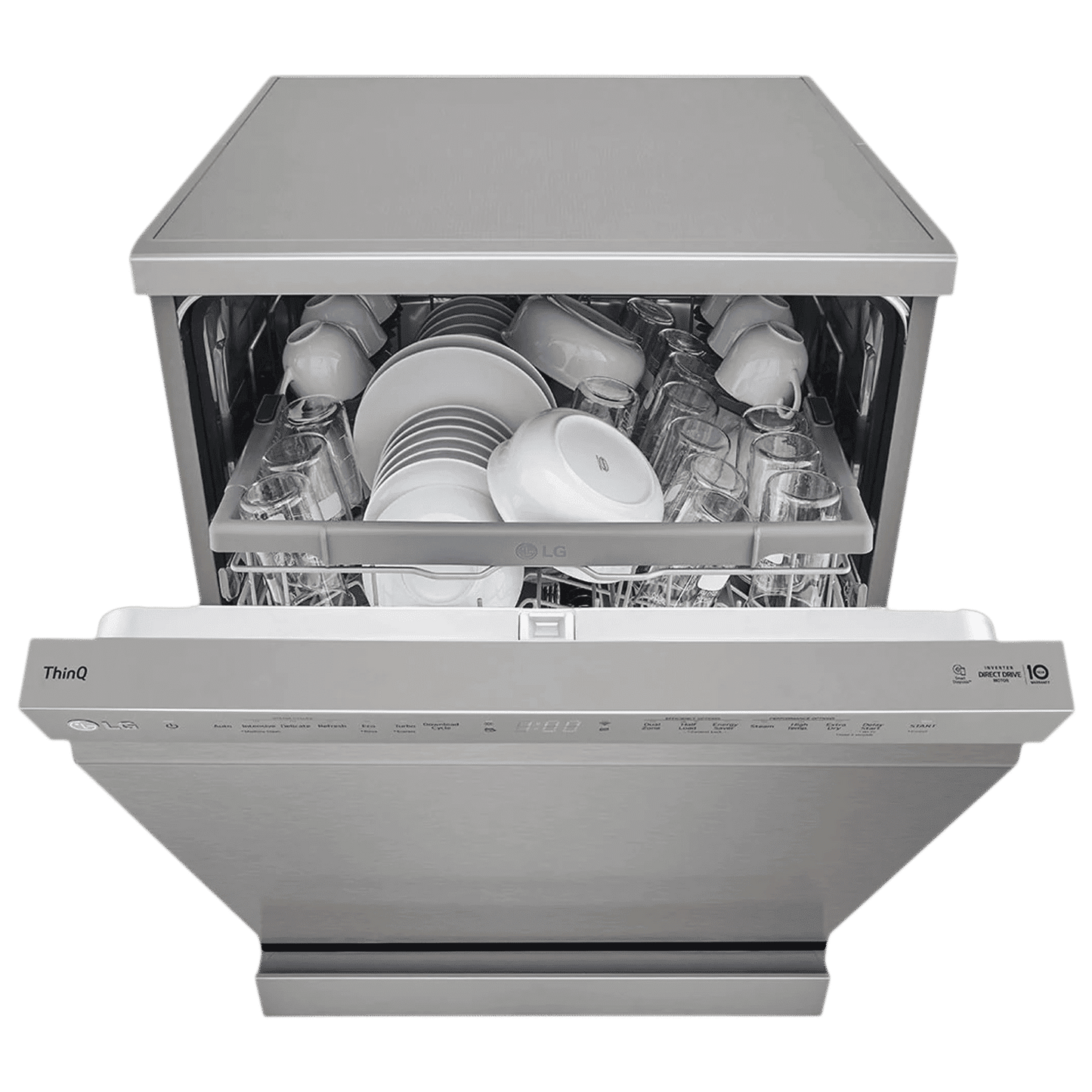 LG 14 Place Settings Free Standing Dishwasher with Inverter Direct Drive (Silver)