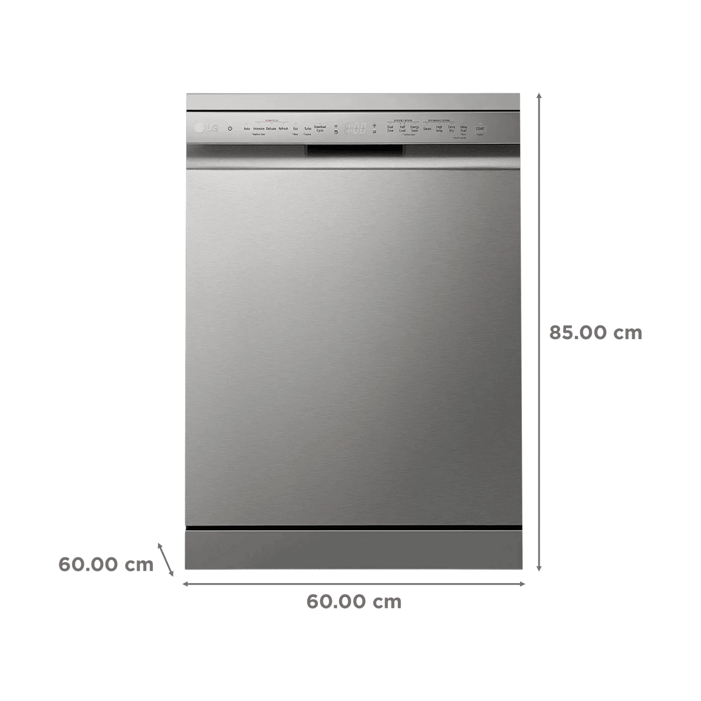 LG 14 Place Settings Free Standing Dishwasher with Inverter Direct Drive (Silver)