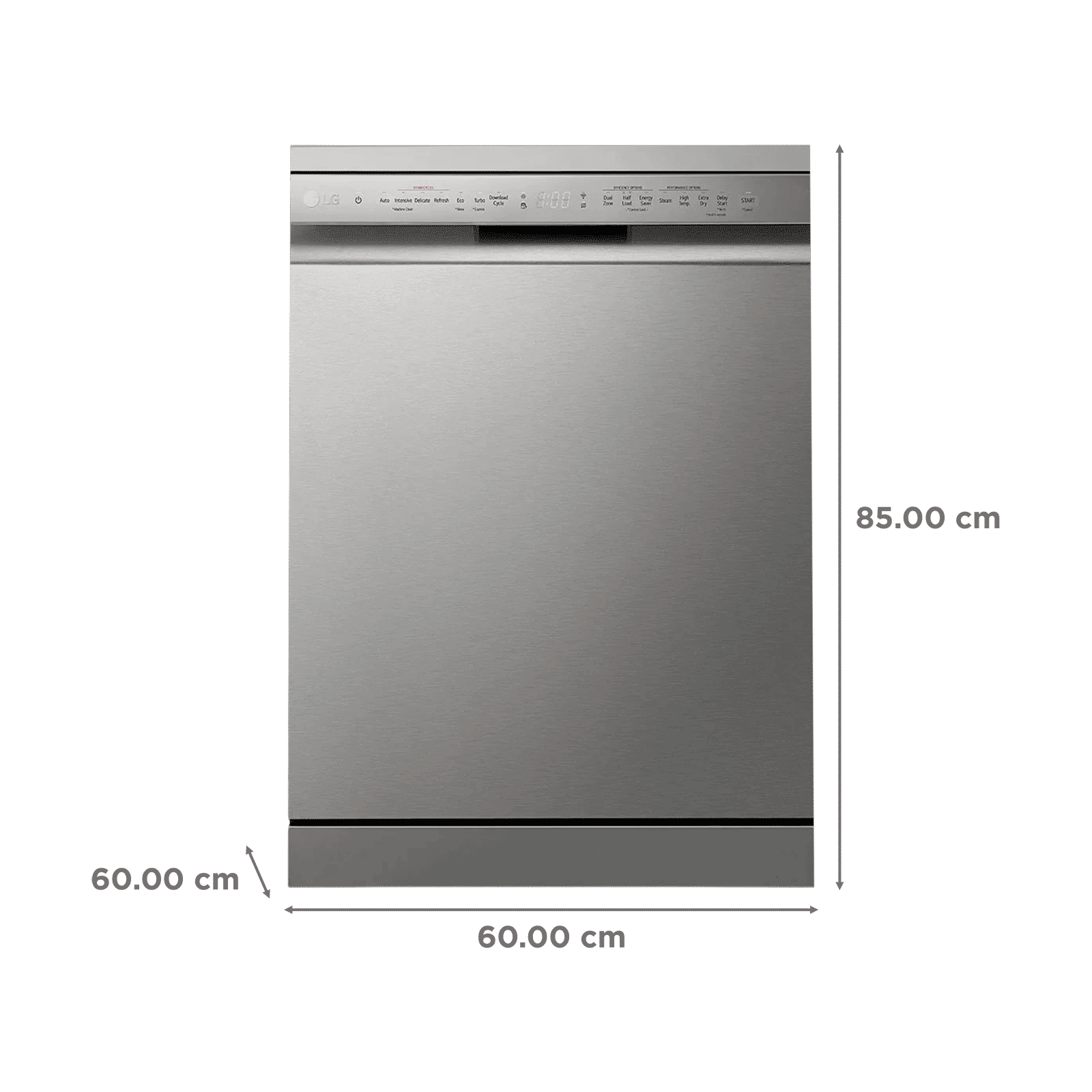 LG 14 Place Settings Free Standing Dishwasher with Inverter Direct Drive (Silver)