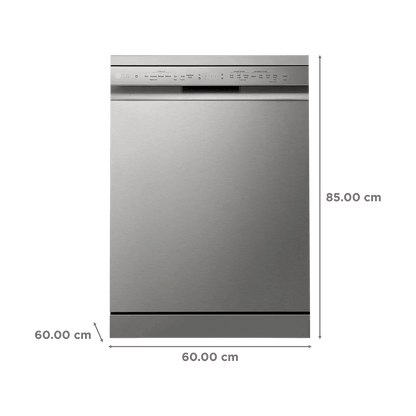 LG 14 Place Settings Free Standing Dishwasher with Inverter Direct Drive (Silver)