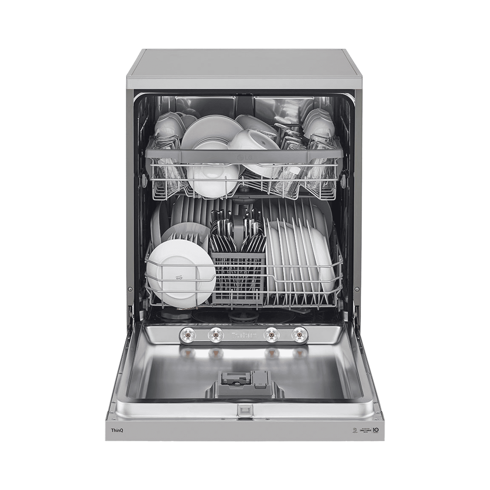 LG 14 Place Settings Free Standing Dishwasher with Inverter Direct Drive (Silver)
