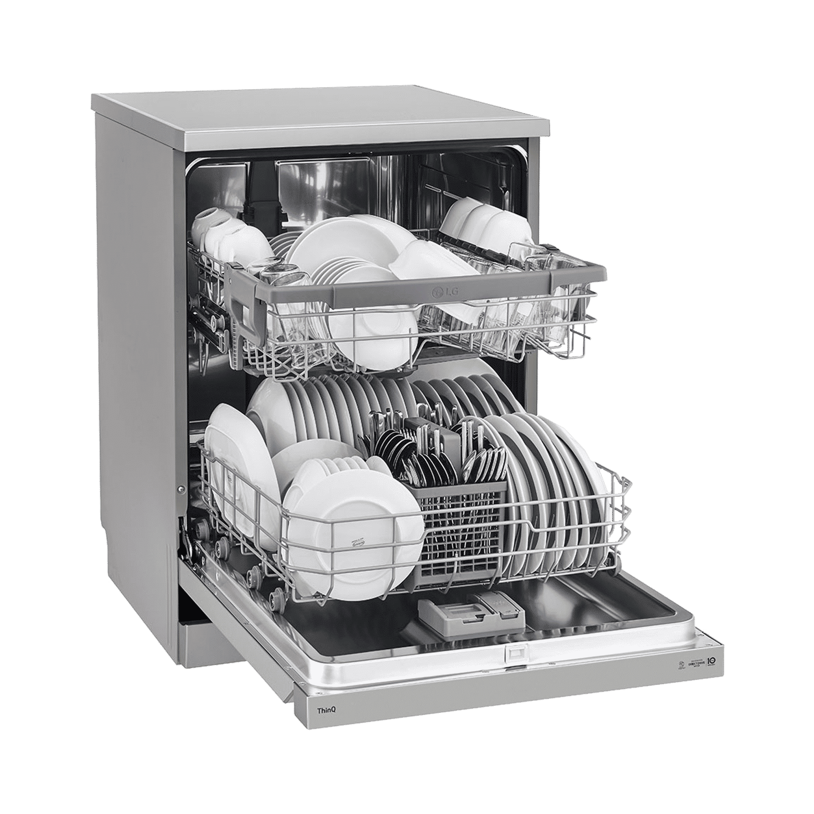 LG 14 Place Settings Free Standing Dishwasher with Inverter Direct Drive (Silver)