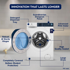 Electrolux 8 Kg 5 Star Fully Automatic Front Load Washing Machine (UltimateCare 500, EWF8024R5WB, UltraMix Technology, White)
