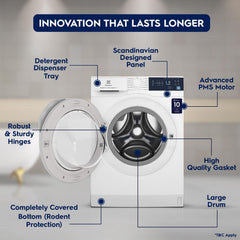 Electrolux 9 kg 5 Star Fully Automatic Front Load Washing Machine (UltimateCare 300, EWF9024D3WB, HygienicCare, White)