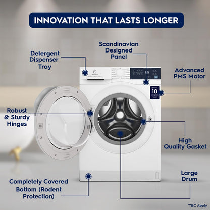 Electrolux 9 kg 5 Star Fully Automatic Front Load Washing Machine (UltimateCare 300, EWF9024D3WB, HygienicCare, White)