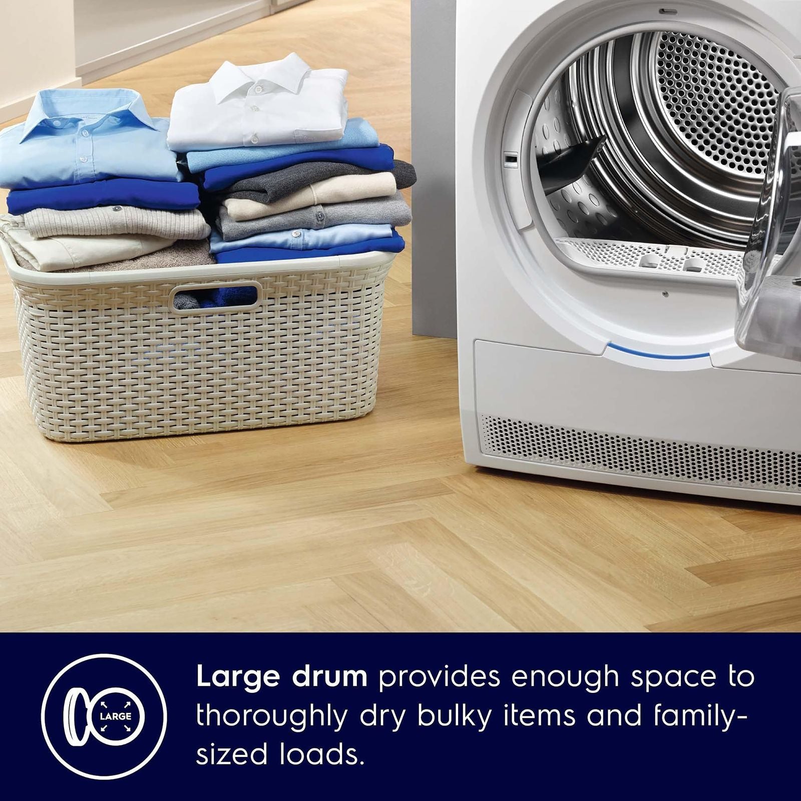 Electrolux UltimateCare 300 7.5 kg Fully Automatic Front Load Dryer (ReverseTumbling Function, EDV754H3WB, White)