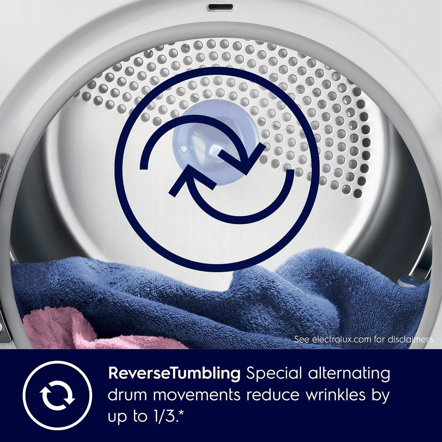 Electrolux UltimateCare 300 7.5 kg Fully Automatic Front Load Dryer (ReverseTumbling Function, EDV754H3WB, White)