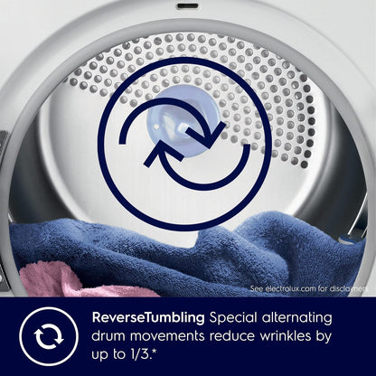 Electrolux UltimateCare 300 7.5 kg Fully Automatic Front Load Dryer (ReverseTumbling Function, EDV754H3WB, White)
