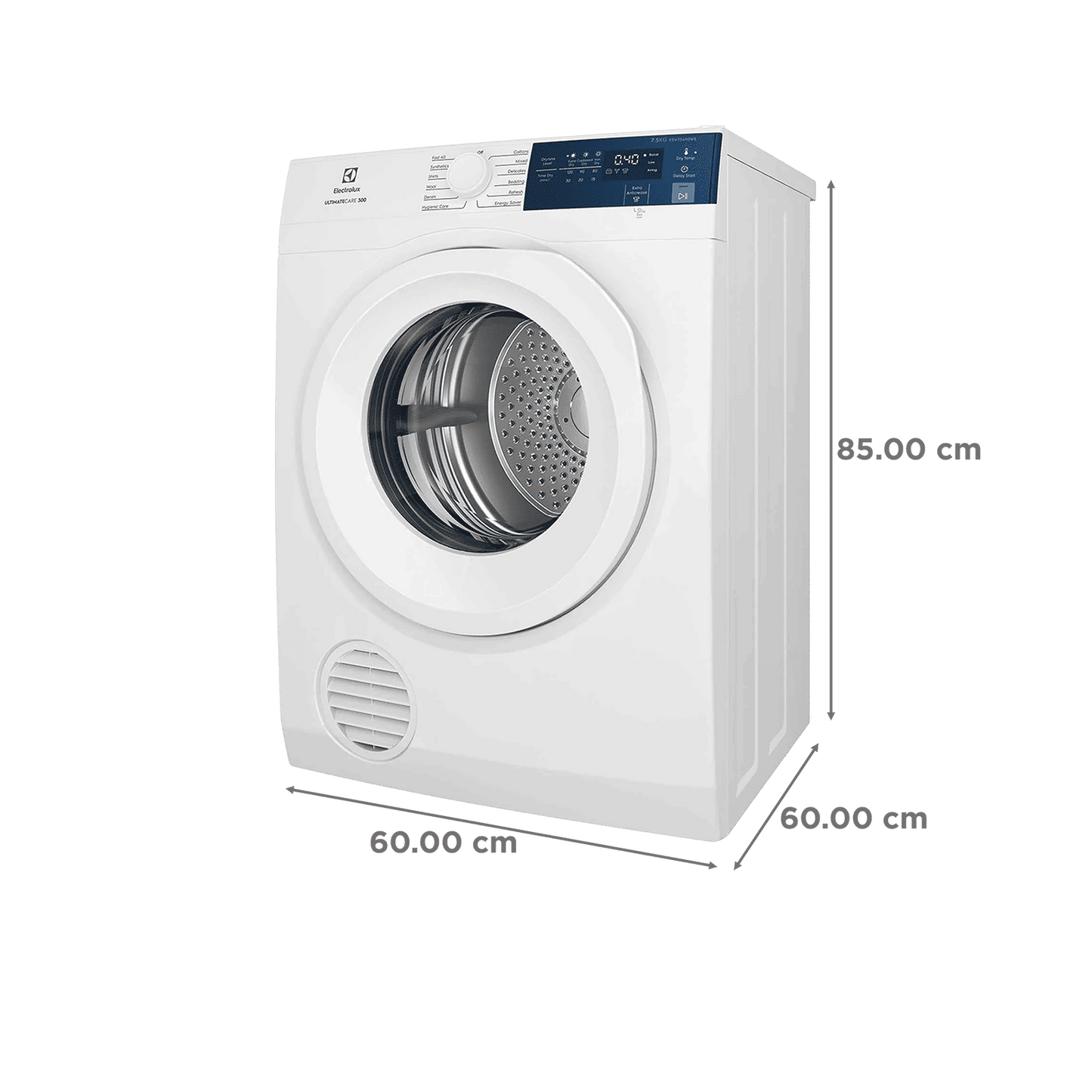 Electrolux UltimateCare 300 7.5 kg Fully Automatic Front Load Dryer (ReverseTumbling Function, EDV754H3WB, White)