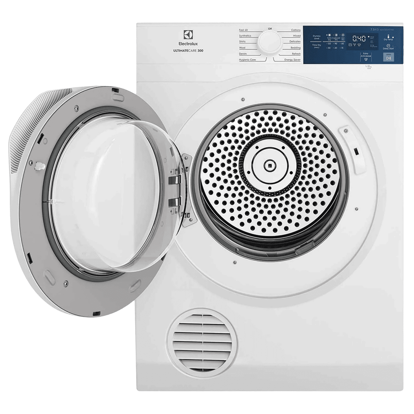 Electrolux UltimateCare 300 7.5 kg Fully Automatic Front Load Dryer (ReverseTumbling Function, EDV754H3WB, White)