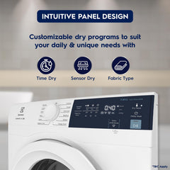 Electrolux UltimateCare 300 7.5 kg Fully Automatic Front Load Dryer (ReverseTumbling Function, EDV754H3WB, White)