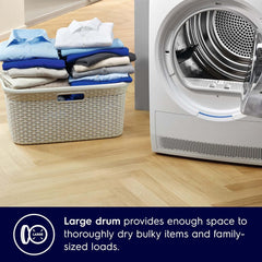 Electrolux 8.5 Kg Fully Automatic Front Load Dryer (UltimateCare 300, EDV854J3WB, ReverseTumbling, White)