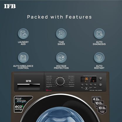 IFB 7 kg 5 Star Fully Automatic Front Load Washing Machine (Elite MXS 7012, Crescent Moon Drum, Mocha)