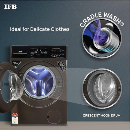 IFB 7 kg 5 Star Fully Automatic Front Load Washing Machine (Elite MXS 7012, Crescent Moon Drum, Mocha)