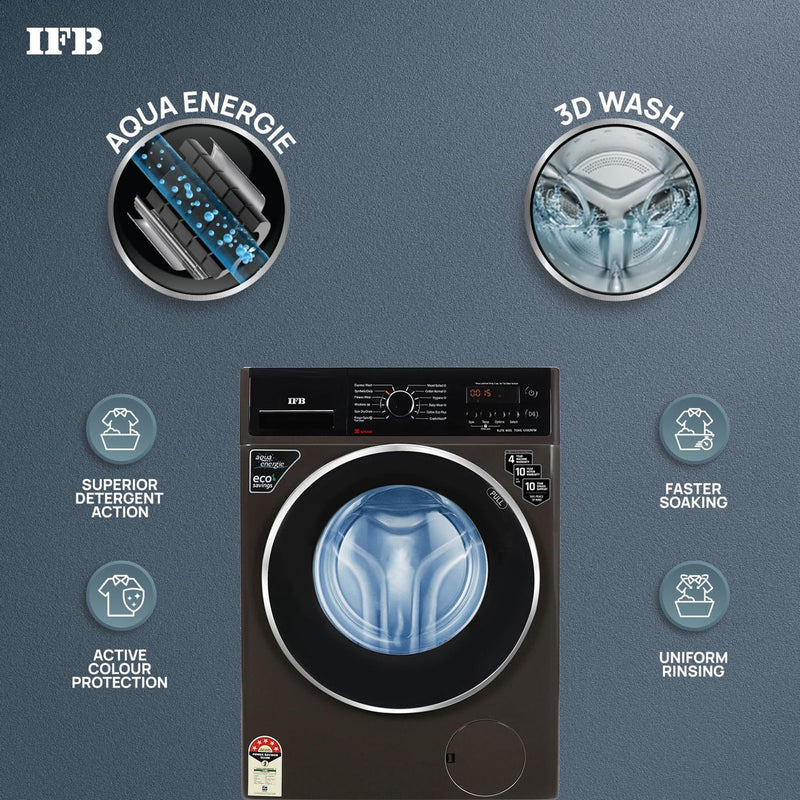 IFB 7 kg 5 Star Fully Automatic Front Load Washing Machine (Elite MXS 7012, Crescent Moon Drum, Mocha)