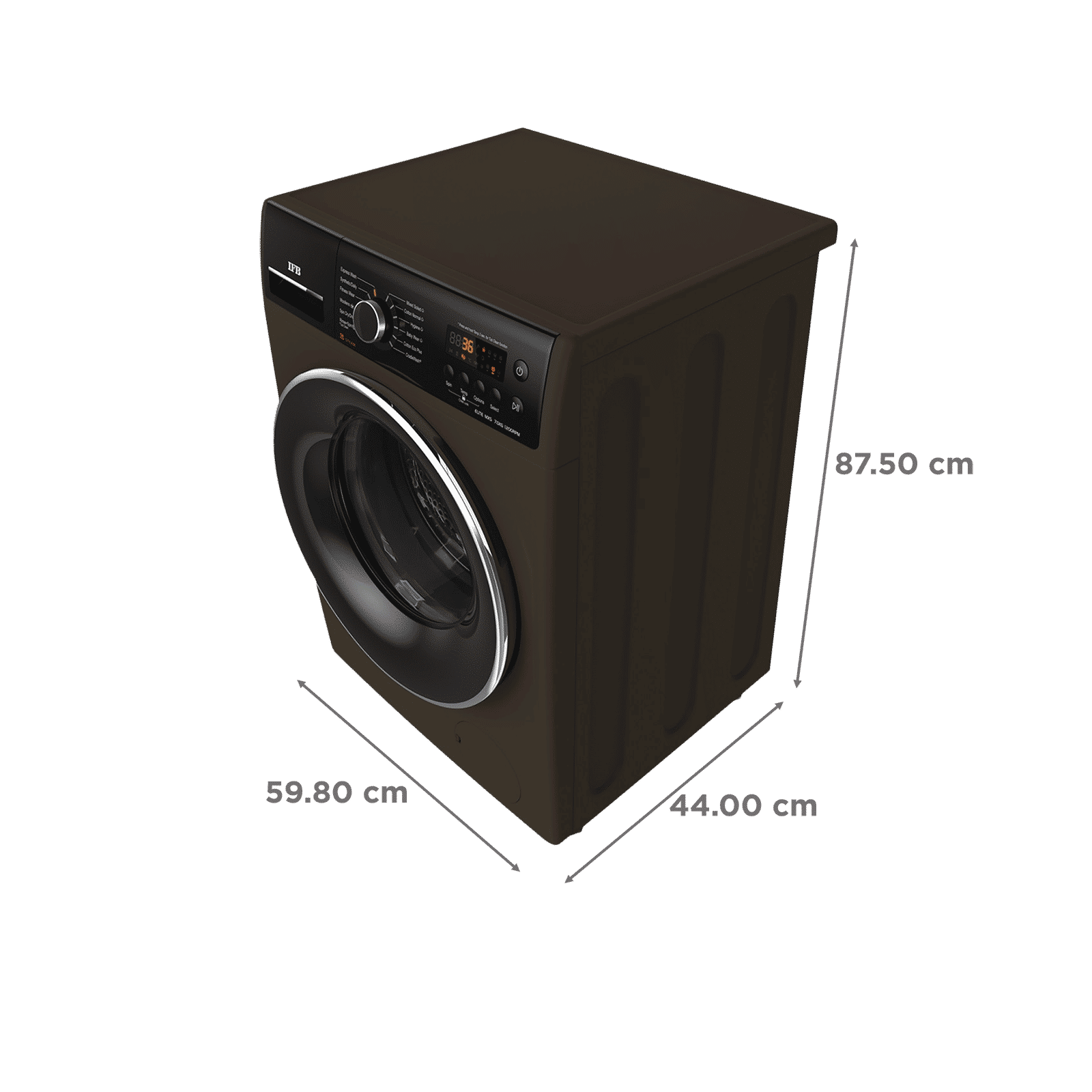 IFB 7 kg 5 Star Fully Automatic Front Load Washing Machine (Elite MXS 7012, Crescent Moon Drum, Mocha)