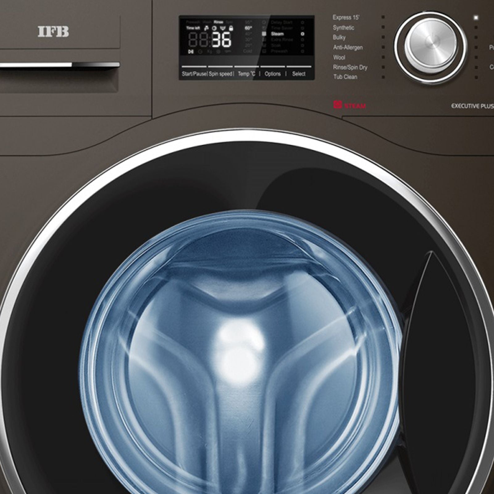 IFB 9 kg 5 Star Fully Automatic Front Load Washing Machine (Executive Plus MXS 9014, Crescent Moon Drum, Mocha)