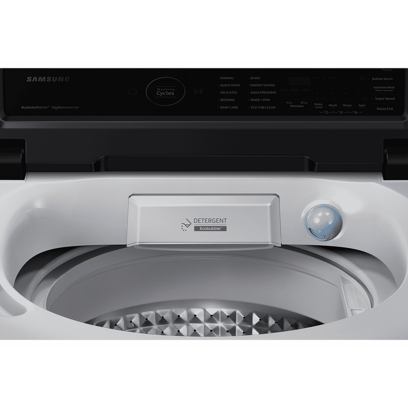 SAMSUNG 7 Kg 5 Star Inverter Fully Automatic Top Load Washing Machine (WA70BG4545BGTL, Ecobubble Technology, Light Grey)