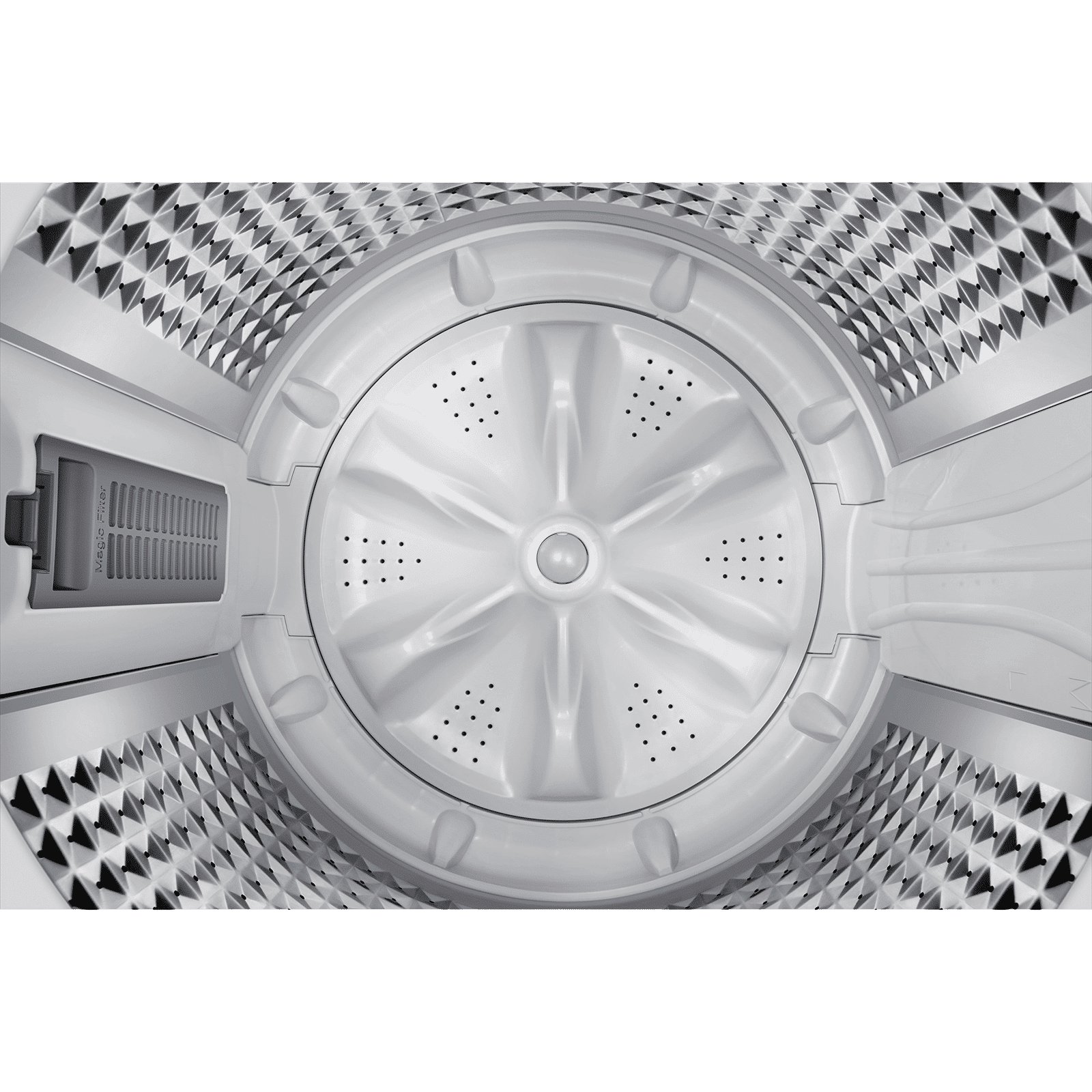 SAMSUNG 7 Kg 5 Star Inverter Fully Automatic Top Load Washing Machine (WA70BG4545BGTL, Ecobubble Technology, Light Grey)