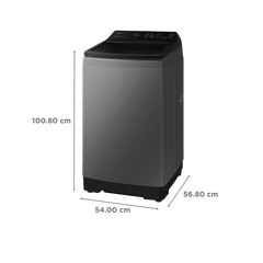 SAMSUNG 9 Kg 5 Star Inverter Fully Automatic Top Load Washing Machine (WA90BG4542BDTL, Diamond Drum, Dark Grey)