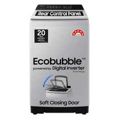 SAMSUNG 7 Kg 5 Star Inverter Fully Automatic Top Load Washing Machine (WA70BG4441YYTL, Ecobubble Technology, Lavender Grey)