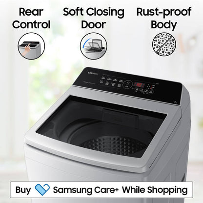 SAMSUNG 7 Kg 5 Star Inverter Fully Automatic Top Load Washing Machine (WA70BG4441YYTL, Ecobubble Technology, Lavender Grey)