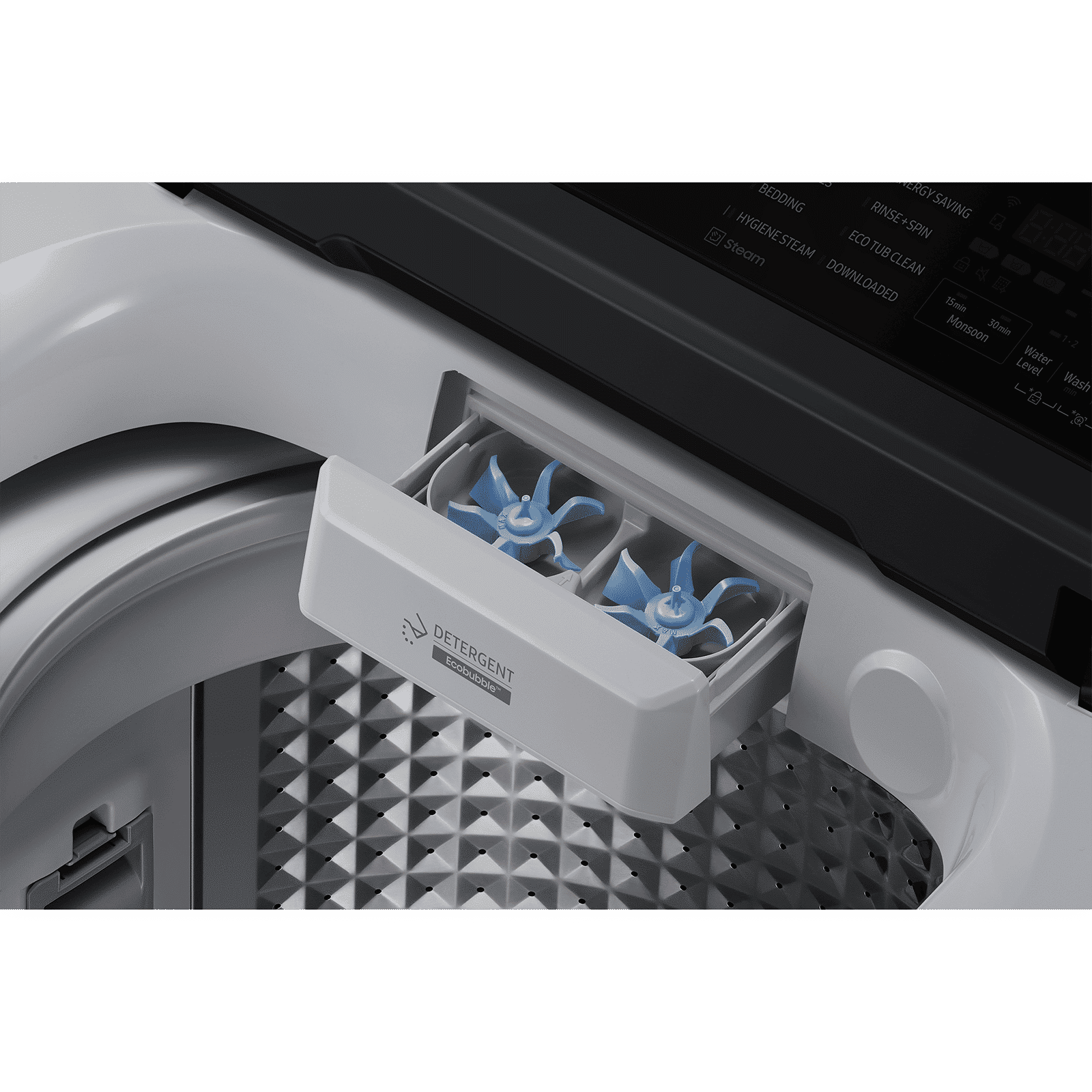 SAMSUNG 7 Kg 5 Star Wi-Fi Inverter Fully Automatic Top Load Washing Machine (WA70BG4582BYTL, Ecobubble Technology, Lavender Grey)
