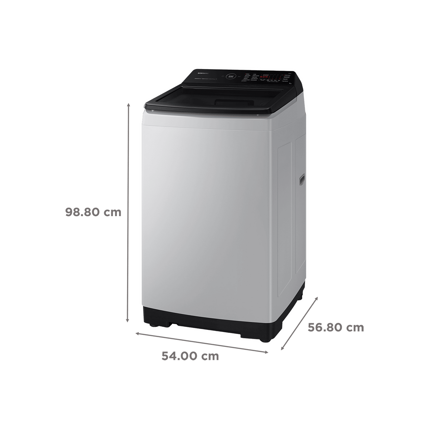 SAMSUNG 7 Kg 5 Star Wi-Fi Inverter Fully Automatic Top Load Washing Machine (WA70BG4582BYTL, Ecobubble Technology, Lavender Grey)