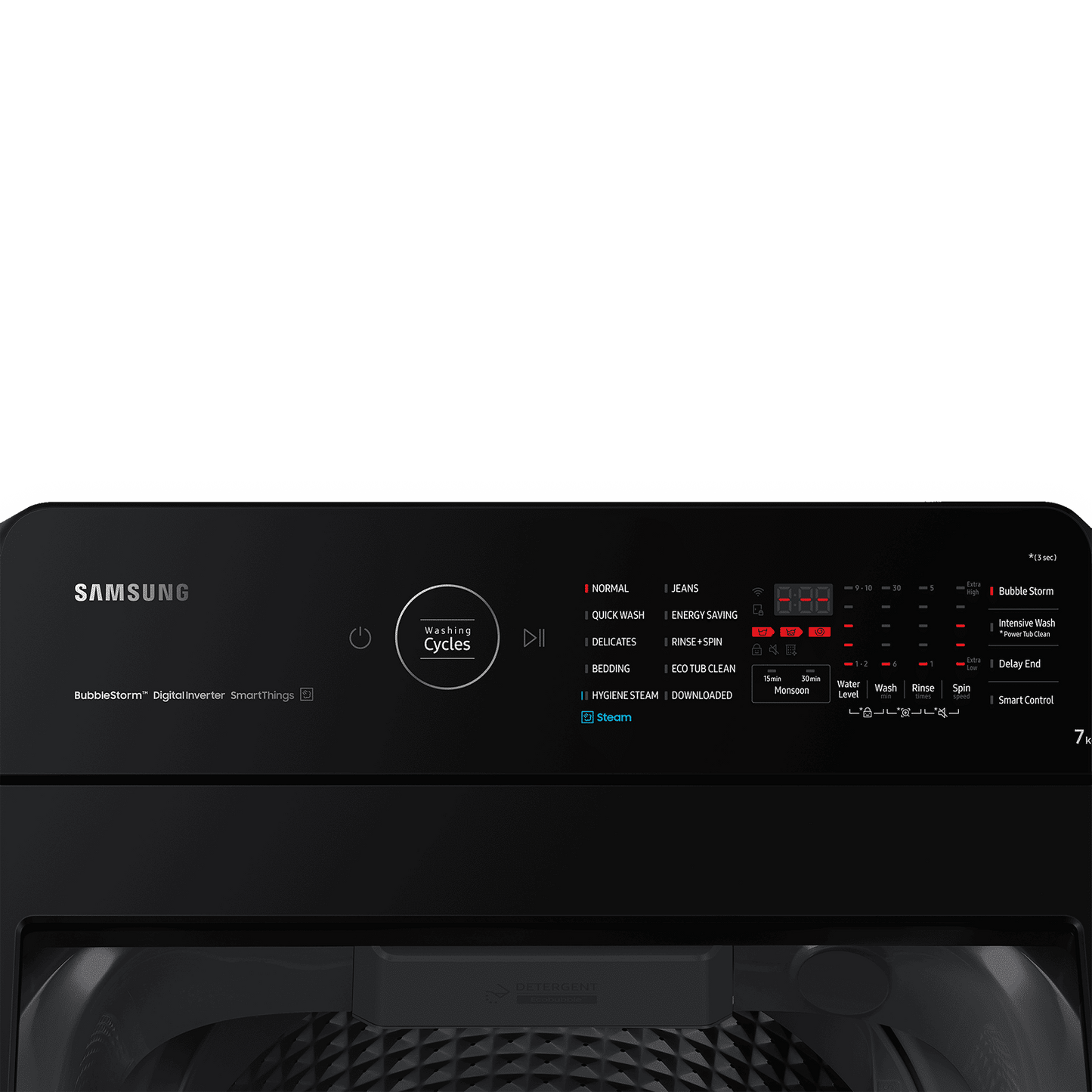 SAMSUNG 7 Kg 5 Star Wi-Fi Inverter Fully Automatic Top Load Washing Machine (WA70BG4582BYTL, Ecobubble Technology, Lavender Grey)