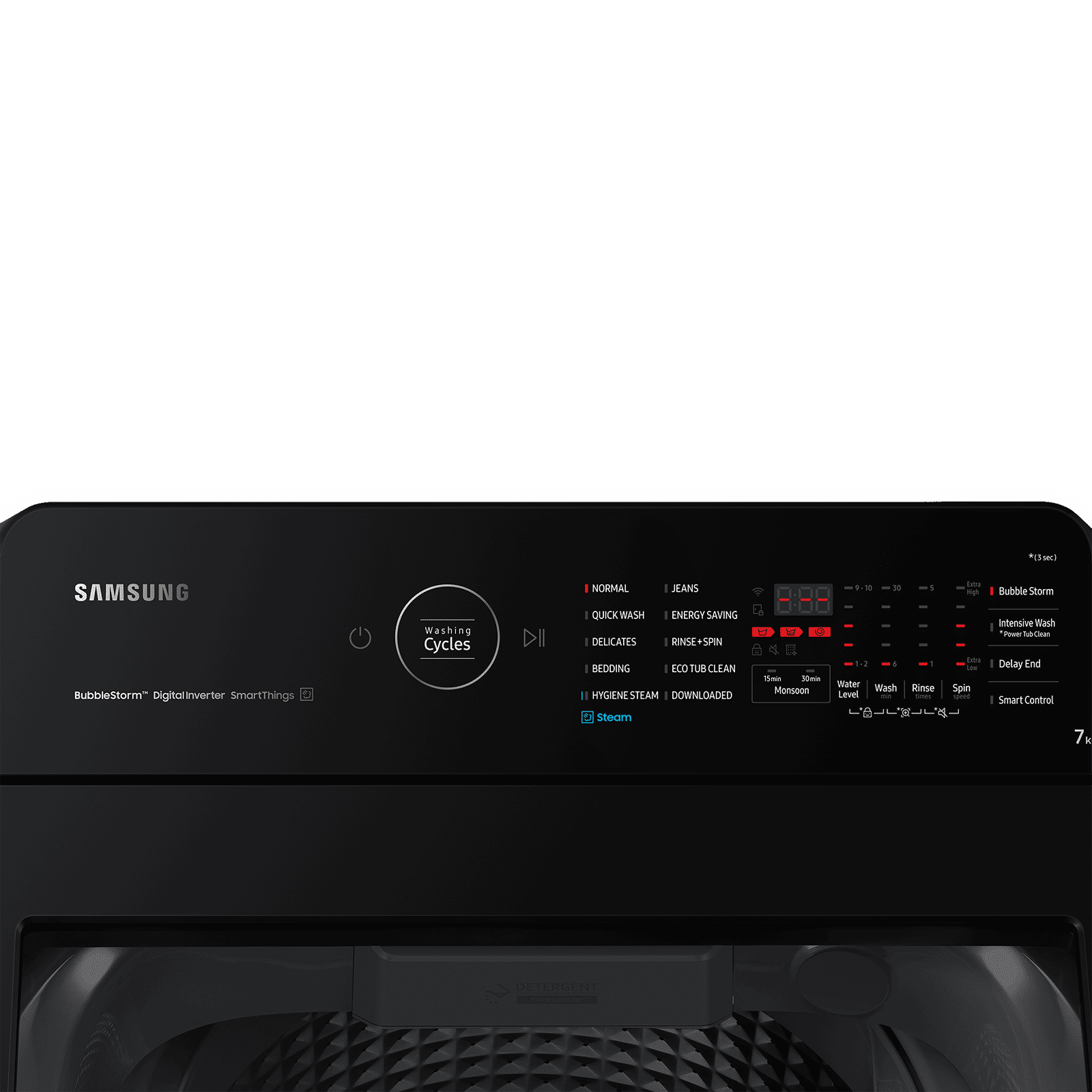 SAMSUNG 7 Kg 5 Star Wi-Fi Inverter Fully Automatic Top Load Washing Machine (WA70BG4582BYTL, Ecobubble Technology, Lavender Grey)