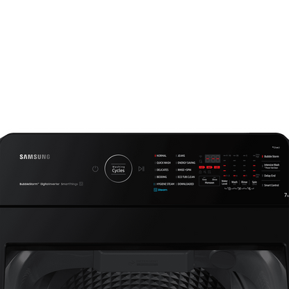 SAMSUNG 7 Kg 5 Star Wi-Fi Inverter Fully Automatic Top Load Washing Machine (WA70BG4582BYTL, Ecobubble Technology, Lavender Grey)