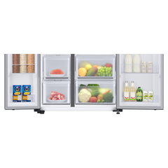 SAMSUNG 653 Litres 3 Star Auto Defrost Side by Side Refrigerator with Twin Cooling Plus (RS76CG8113SLHL, EZ Clean Steel)