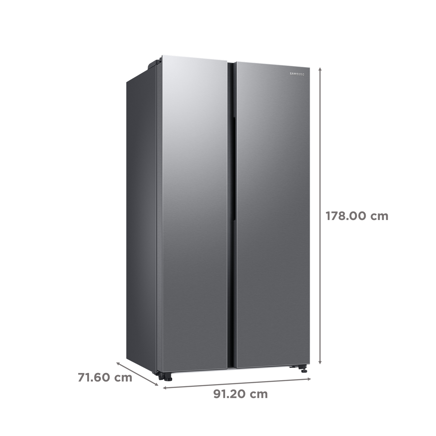 SAMSUNG 653 Litres 3 Star Auto Defrost Side by Side Refrigerator with Twin Cooling Plus (RS76CG8113SLHL, EZ Clean Steel)