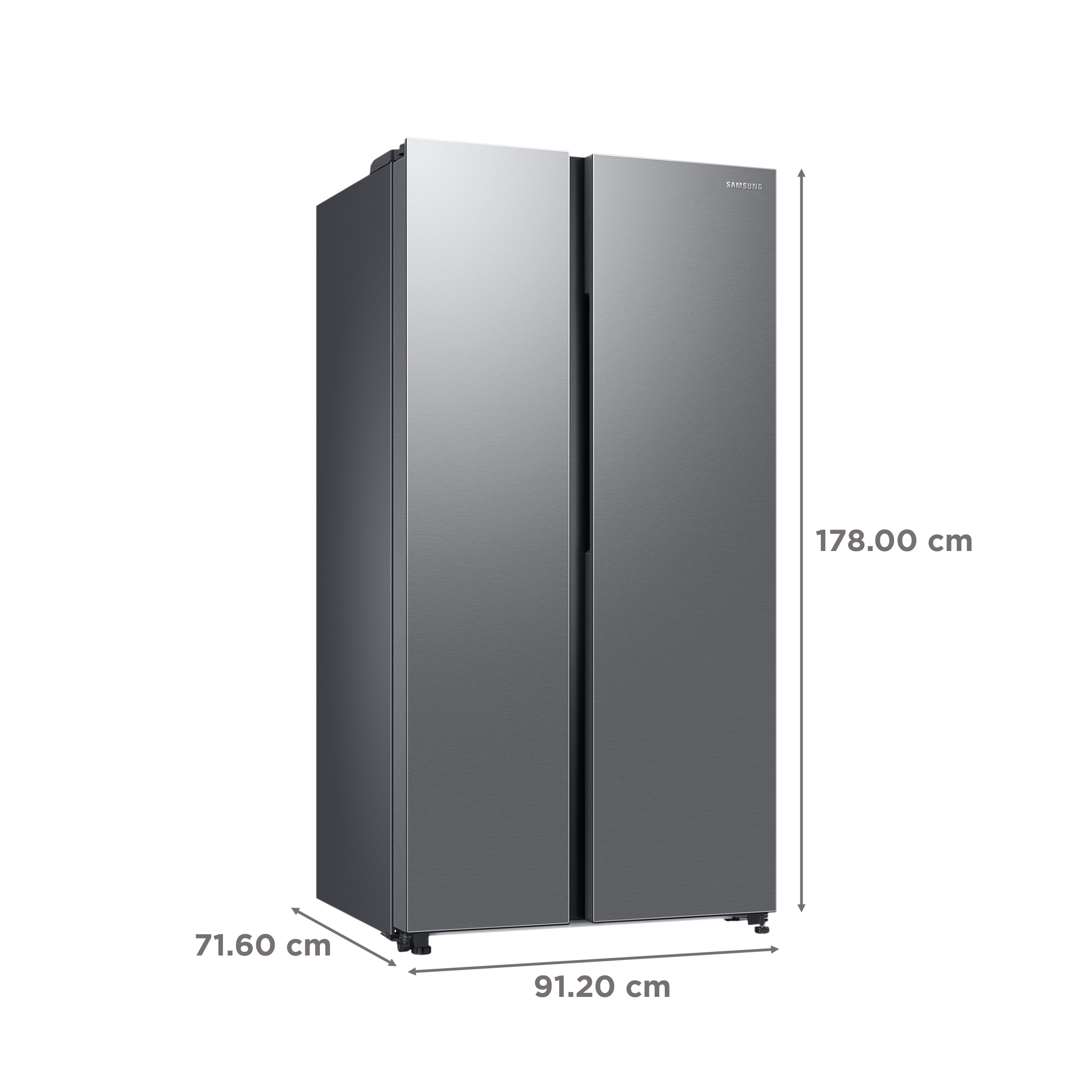 SAMSUNG 653 Litres 3 Star Auto Defrost Side by Side Refrigerator with Twin Cooling Plus (RS76CG8113SLHL, EZ Clean Steel)