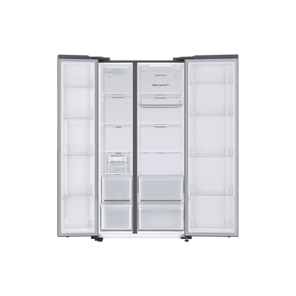 SAMSUNG 653 Litres 3 Star Auto Defrost Side by Side Refrigerator with Twin Cooling Plus (RS76CG8113SLHL, EZ Clean Steel)