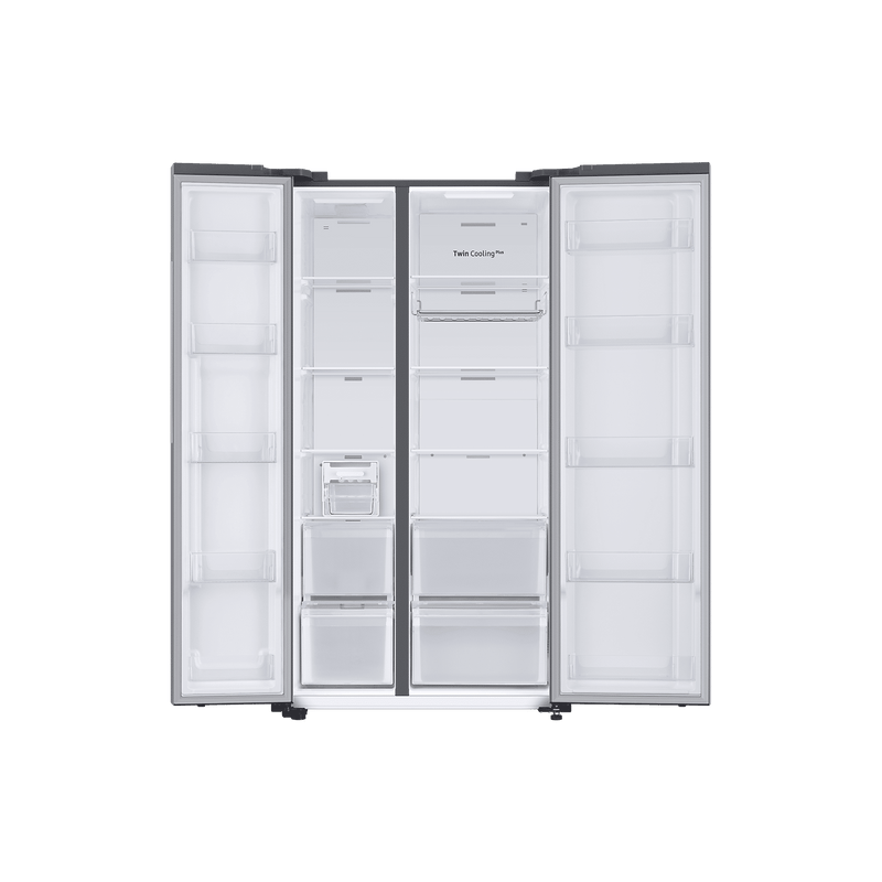 SAMSUNG 653 Litres 3 Star Auto Defrost Side by Side Refrigerator with Twin Cooling Plus (RS76CG8113SLHL, EZ Clean Steel)